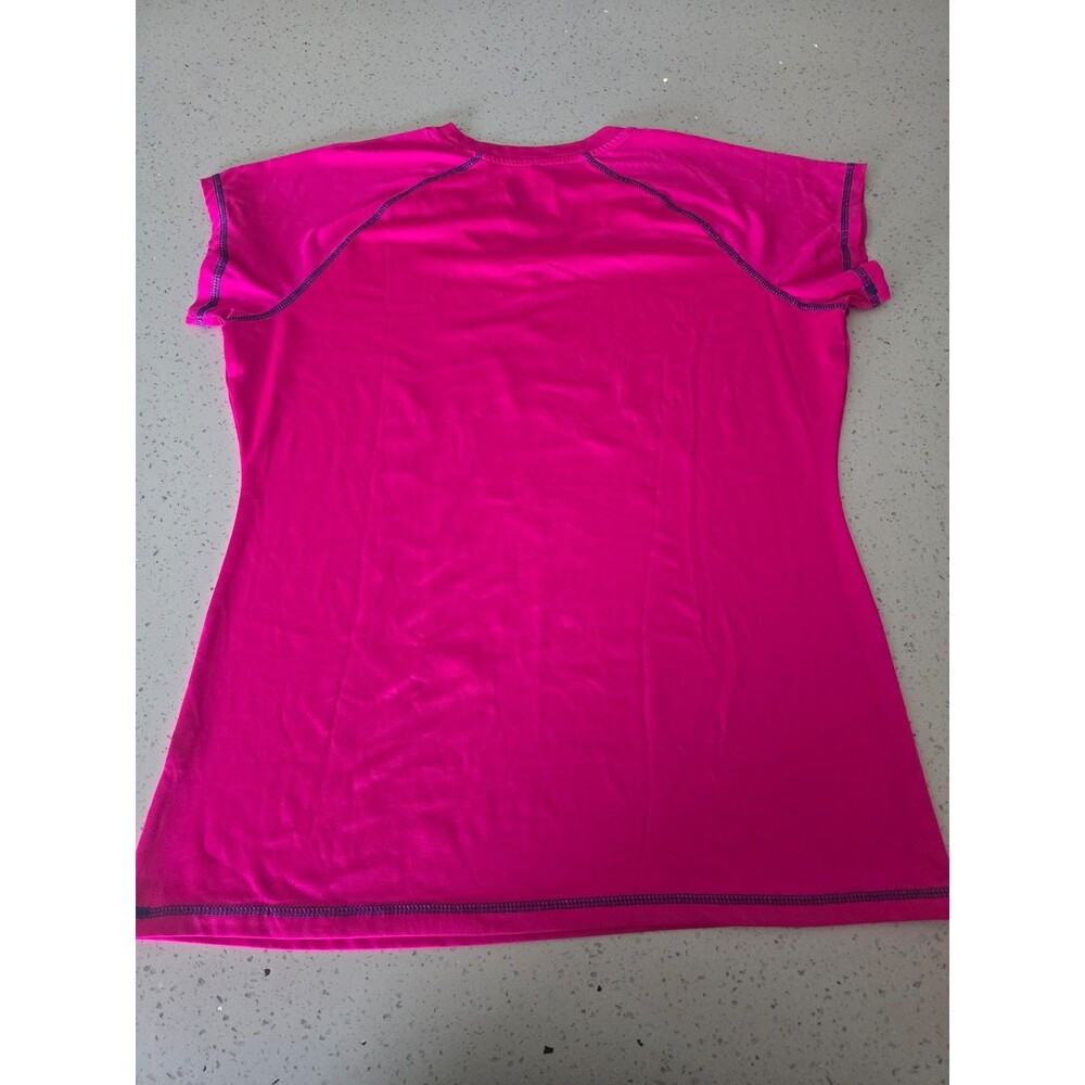 FILA Sport Athletic Shirt Women’s Large Pink V-Neck Workout Running Top - Picture 4 of 4